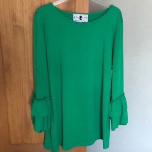 Dainty Jewell’s Kelly  L green blouse